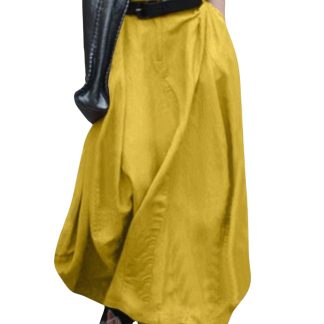 Women's Casual Loose High Waist Linen Skirt
