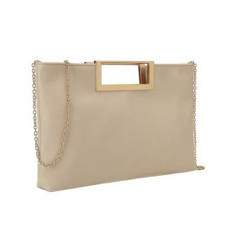 Women's Convertible Beige Clutch