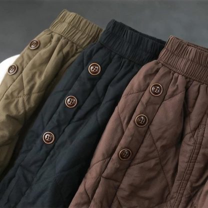 Women's Down Army Green Quilted Skirt - Image 2