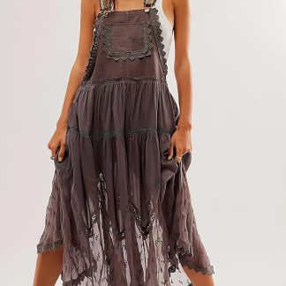 Women's Lace Embroidered Tulle Bib Dress