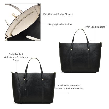 Women's Leather Open Top Shoulder Bags - Image 4