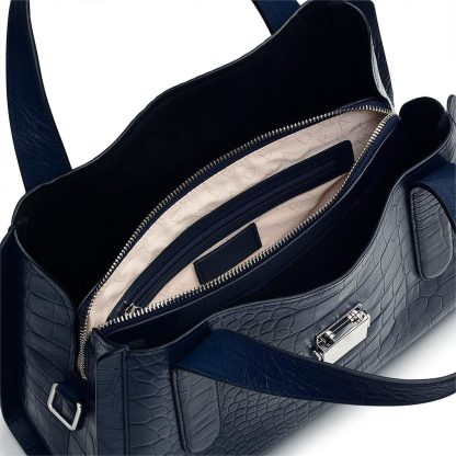 Women's Leather Zipper Ink Crossbody Bag - Image 4