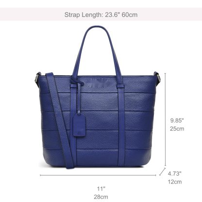 Women's Leather Zipper Shoulder Handbags - Image 3
