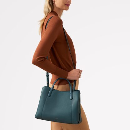 Women's Leather Zipper Uniform Crossbody Bag - Image 4