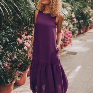 Women's Lightweight Sleeveless Linen Dress