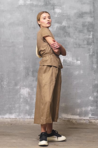 Women's Linen Belted Top - Image 4