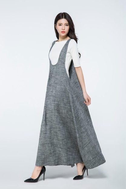 Women's Linen Vest Dress - Image 4
