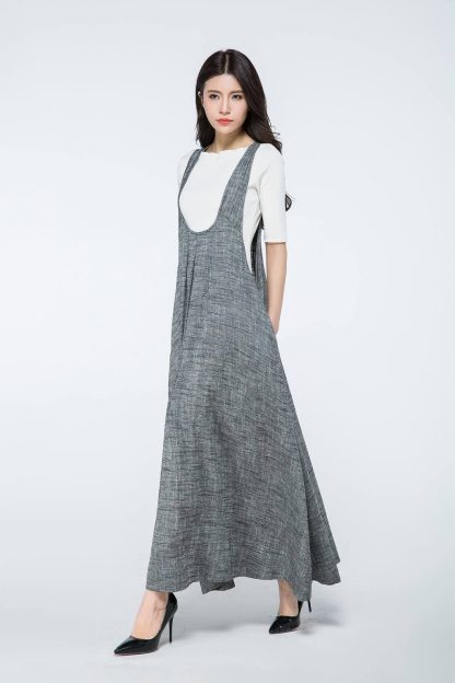 Women's Linen Vest Dress - Image 2