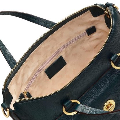 Women's Medium Leather Zipper Crossbody Bag - Image 4
