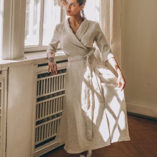 Women's Shawl Collar Wrap Dress