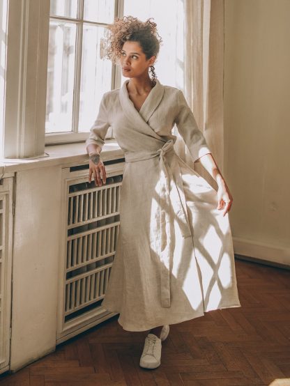 Women's Shawl Collar Wrap Dress