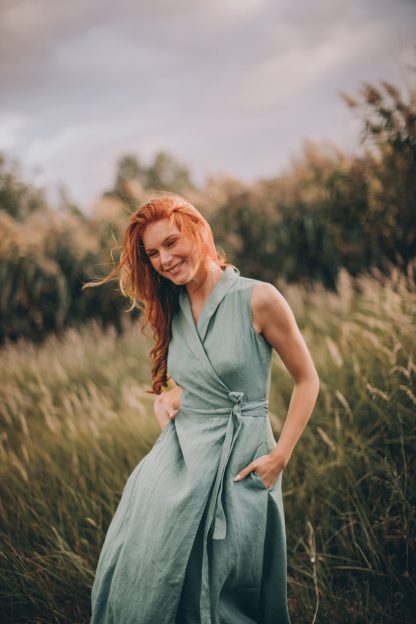 Women's Summer Classic Linen Dress - Image 6