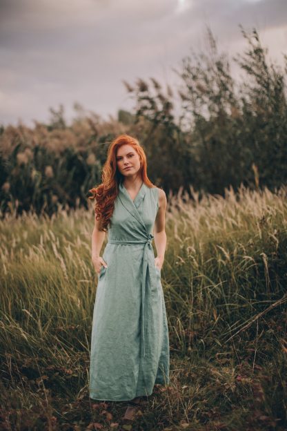 Women's Summer Classic Linen Dress - Image 4