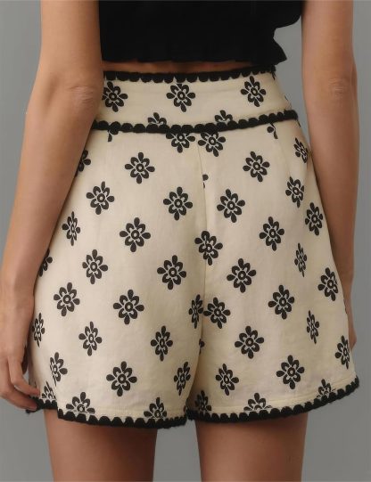 Women's Summer Floral Print Wrap Mini Skirt - Image 3