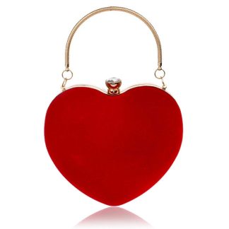Women's Velvet Heart Clutch
