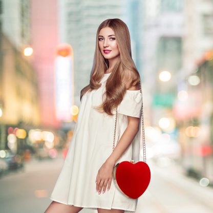 Women's Velvet Heart Clutch - Image 4