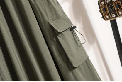 Women's Vintage Cotton Long Overall Skirt - Image 4