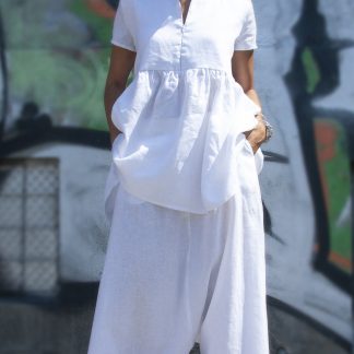 Women's White Linen Shirt