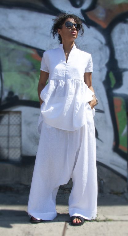 Women's White Linen Shirt