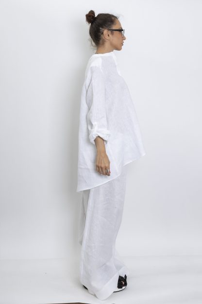 Women's White Linen Shirt - Image 4
