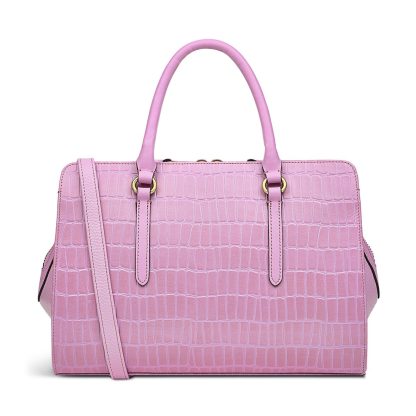 Women's Zippered Pink Crossbody Bag