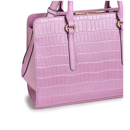 Women's Zippered Pink Crossbody Bag - Image 4