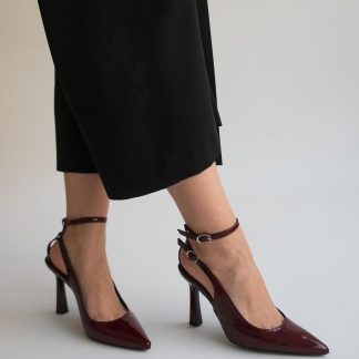 Women's ankle strap slingback stilettos