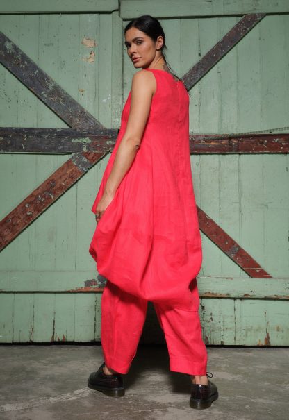 Women's asymmetric linen shirt - Image 2