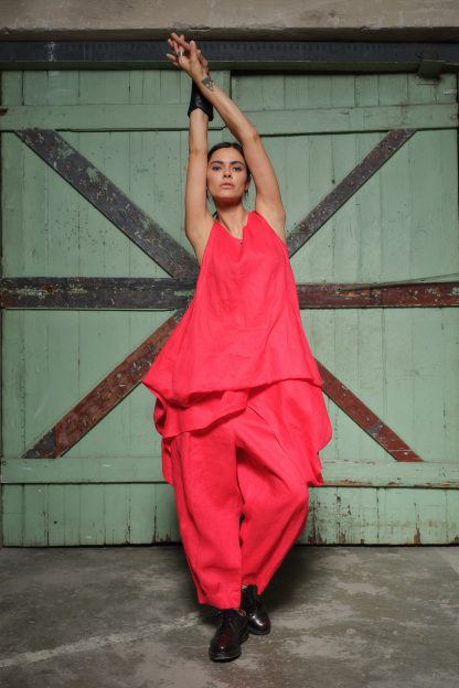 Women's asymmetric linen shirt - Image 5