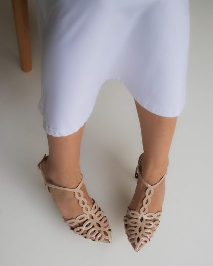 Women's black lace-up high heels - Image 5