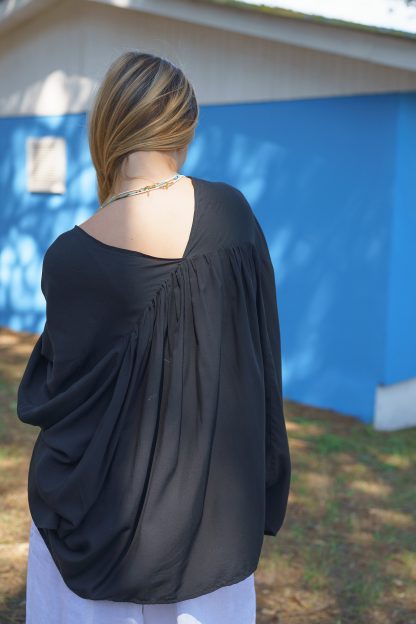 Women's black long sleeve shirt - Image 4