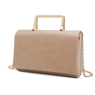 Women's crocodile pattern clutch