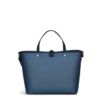 Women's dark blue open shoulder bag - Image 3