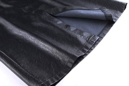 Women's high waist A-line black midi skirt - Image 4