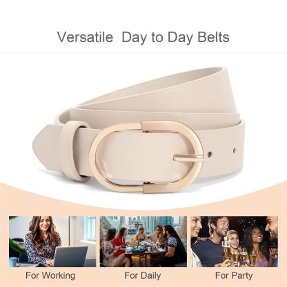 Women's jeans C-beige belt - Image 4