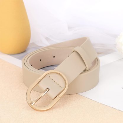 Women's jeans C-beige belt - Image 2