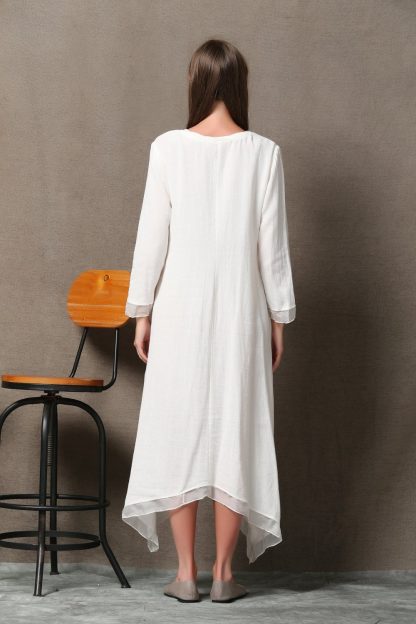 Women's loose white dress - Image 5