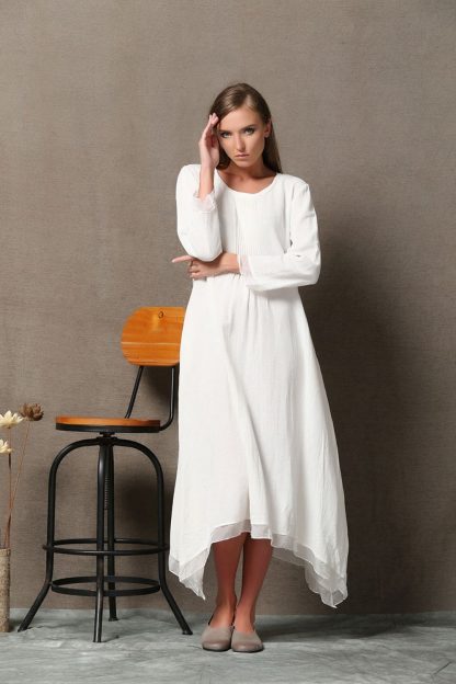Women's loose white dress - Image 7