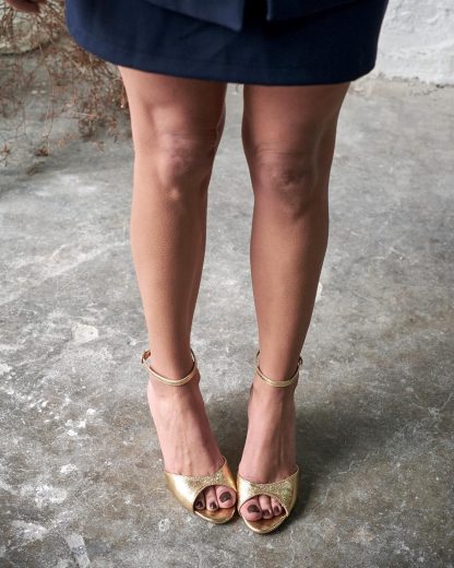 Women's silver high heels
