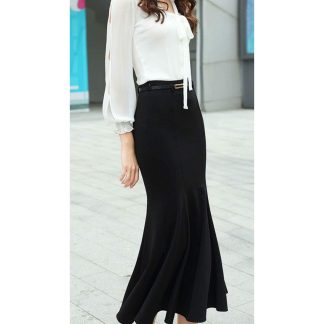 Women's tight fishtail long skirt