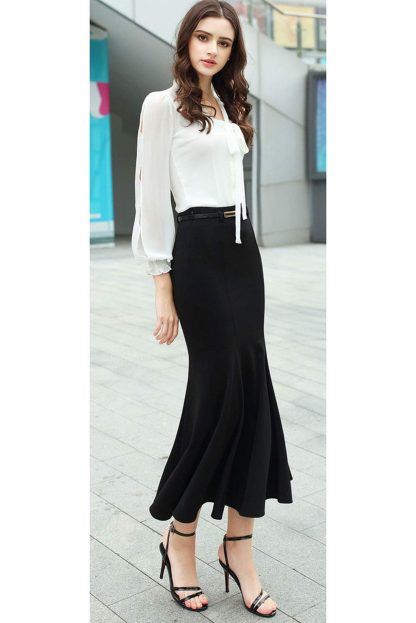 Women's tight fishtail long skirt