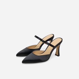 Women's wedding black high heels