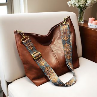 Bohemian leather crossbody bag