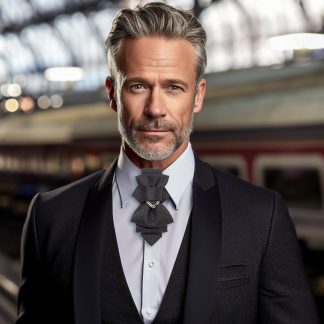 Black elegant bow tie
