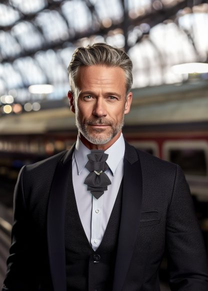 Black elegant bow tie