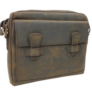 Leather Crossbody Laptop Shoulder Bag