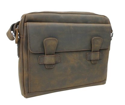Leather Crossbody Laptop Shoulder Bag