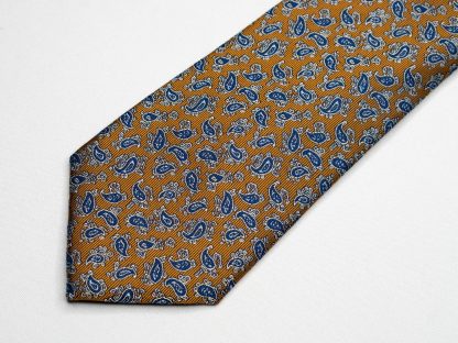Mustard Yellow Patterned Tie - Image 4