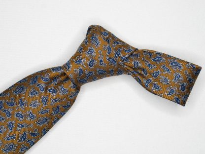 Mustard Yellow Patterned Tie - Image 3