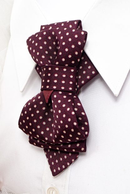Chocolate Polka Dot Bow Tie - Image 4